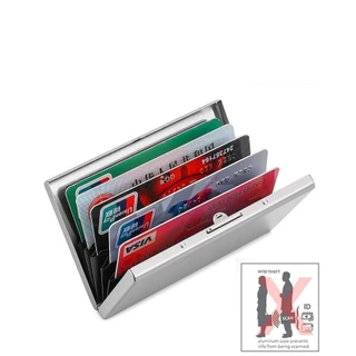 Ví đựng bảo vệ thẻ tín dụng có khả năng chống RFID chống trộm bằng thép không gỉ nhiều ngăn