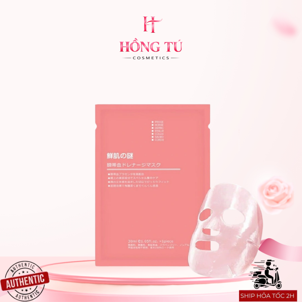 Mặt nạ nhau thai cừu cuống rốn Nhật Bản Rwine beauty Trắng Da Phục Hồi Da Rwine