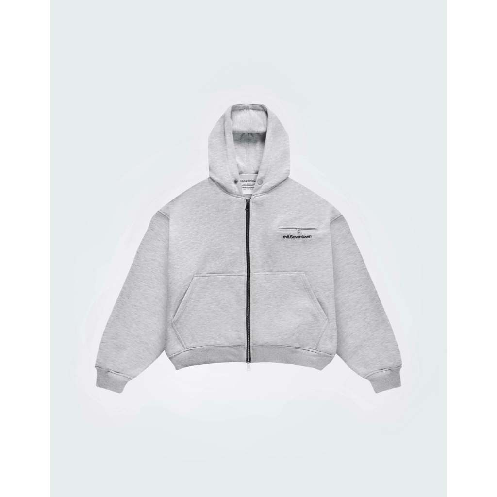 ÁO SEVENTOWN LUXE [OBSESSED SELF] HOODIES - ZIP (GREY)