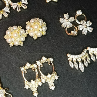 Charm Kim Loại Vàng Đá Đính Móng | Trang Trí Móng Tay C034