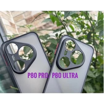 Ốp lưng nhám viền màu Huawei Pura P80 Pro , P80 Ultra chống bám vân tay, chống sốc ( màu Đen)