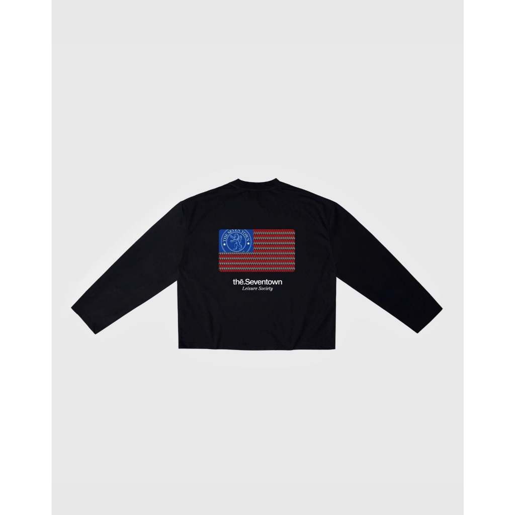 ÁO SEVENTOWN LUXE PATTERN FLAG LONGSLEEVES ( BLACK )