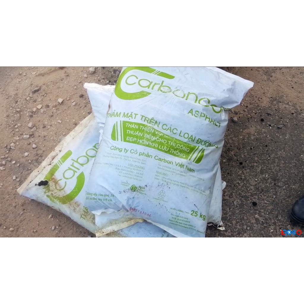Nhựa Đường Nguội Carboncor Asphalt 25kg ( Vá ổ gà, sửa mặt đường )