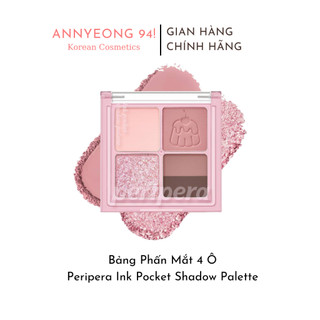 Bảng Phấn Mắt 4 Ô Peripera Ink Pocket Shadow Palette - Nhỏ Gọn, Màu Trendy, Bám Màu Cực Tốt