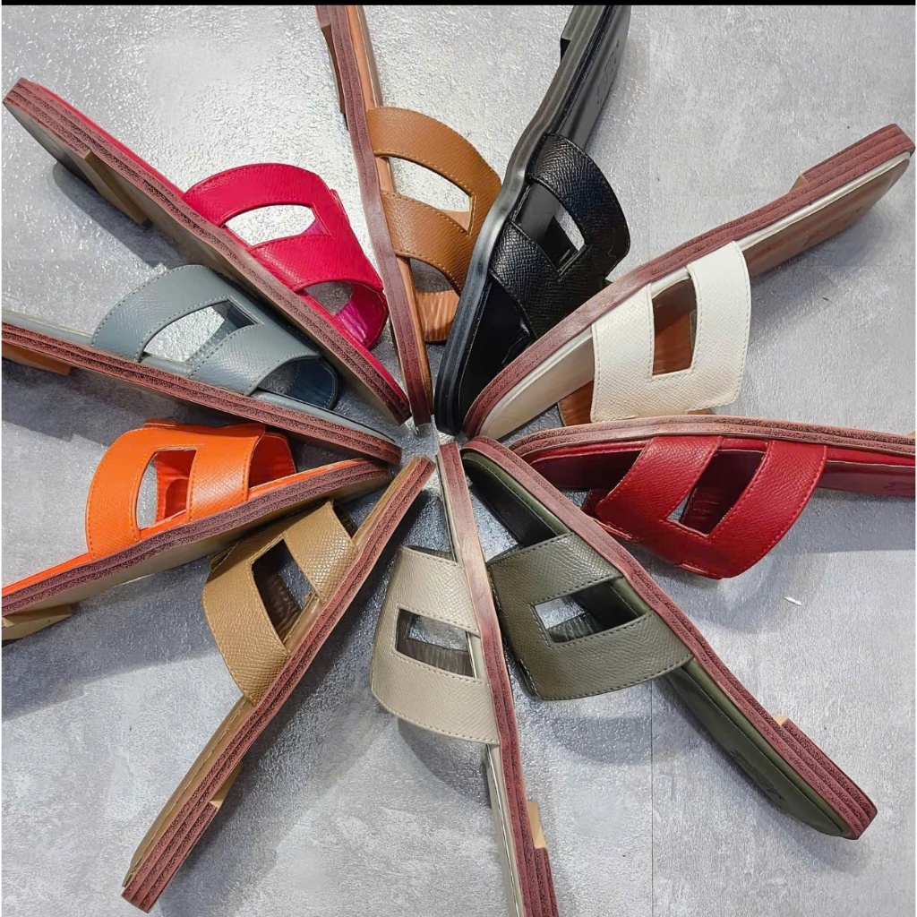 Dép chữ H nữ,Dép HM nữ,dép nữ chữ H đế êm, chất da sần (Fullbox - 6 màu)