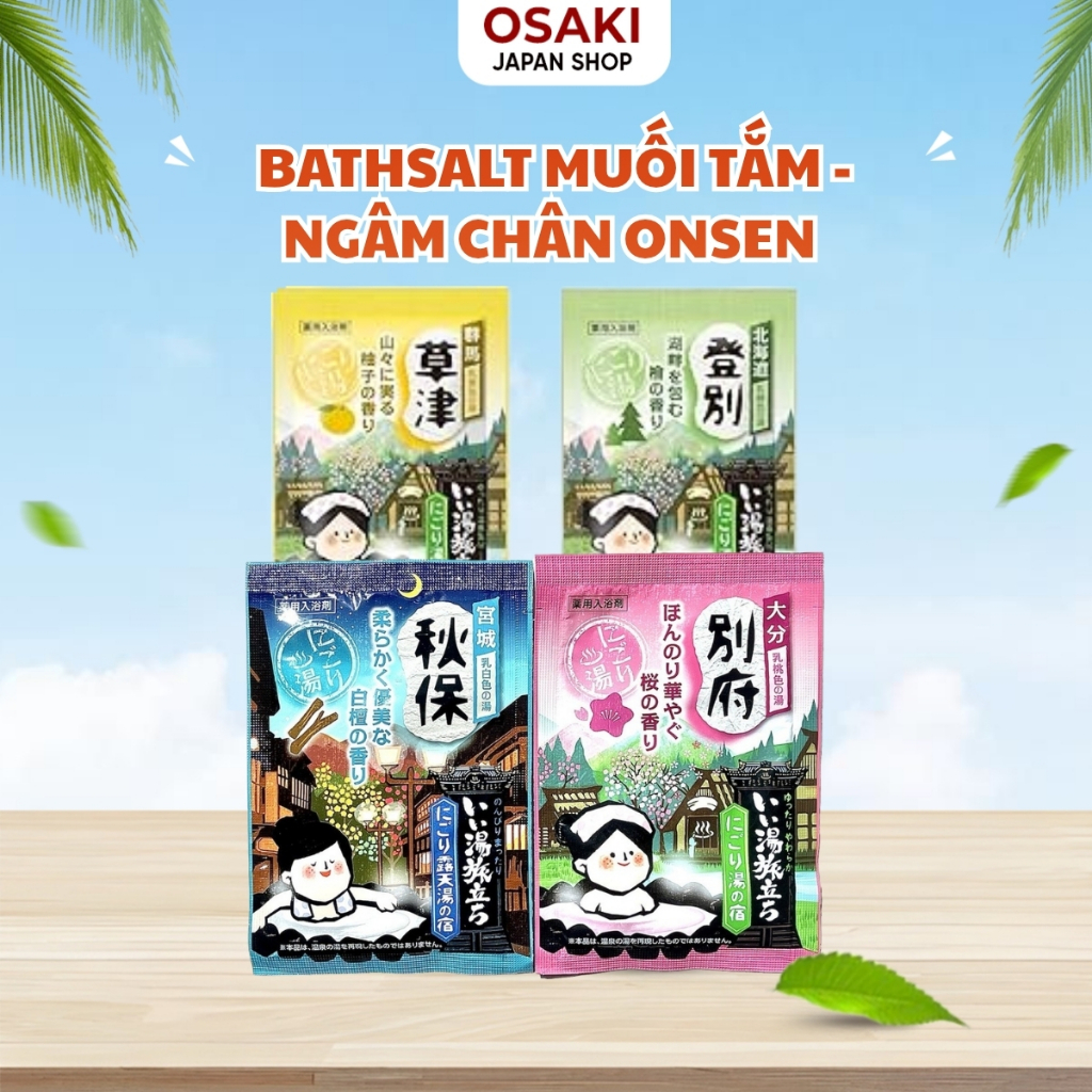 m1 ( Lẻ 1) Bathsalt Muối Tắm - Ngâm Chân Onsen Nhật Bản m1