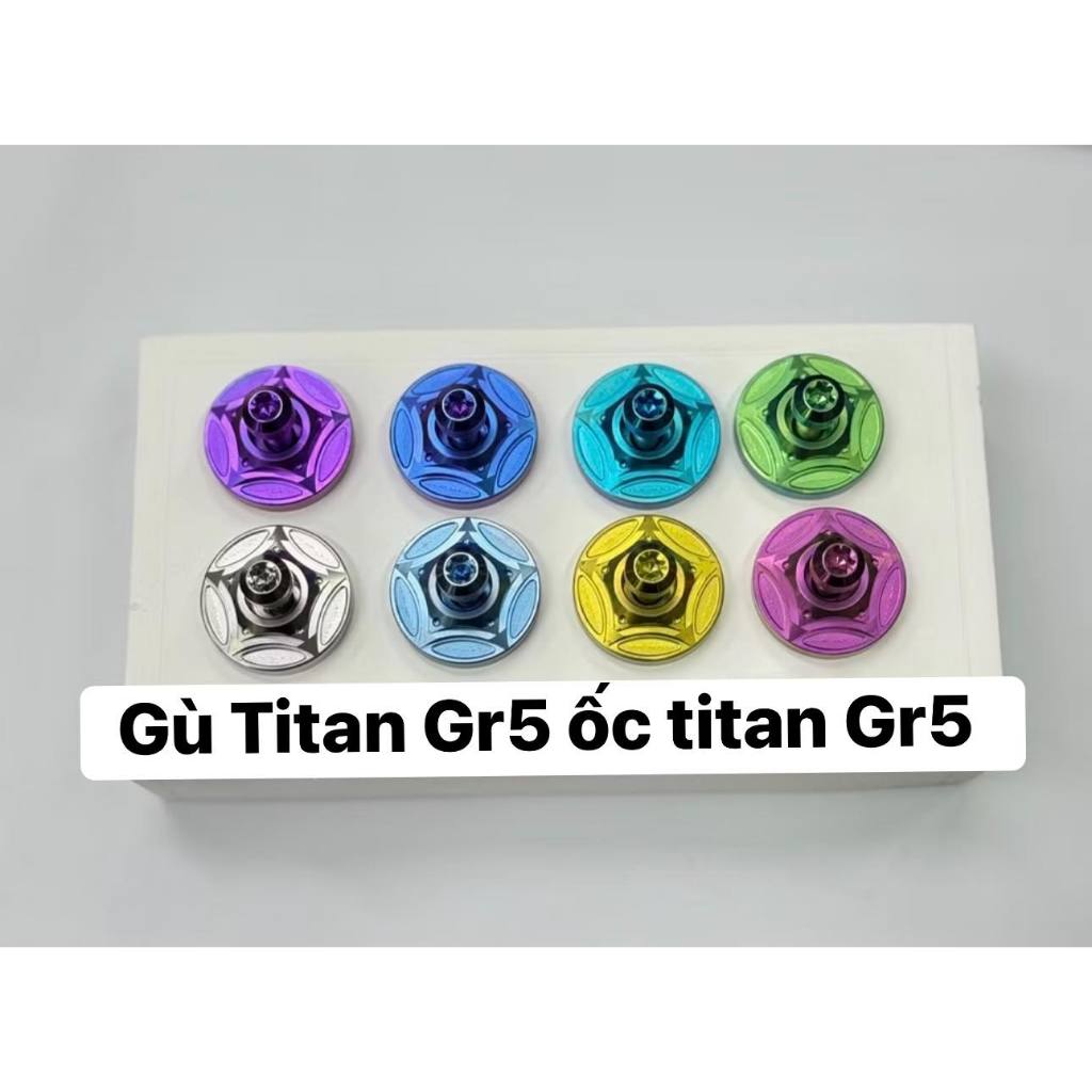 Ốc titan gù titan gr5 1 cặp + 2 ốc gr5
