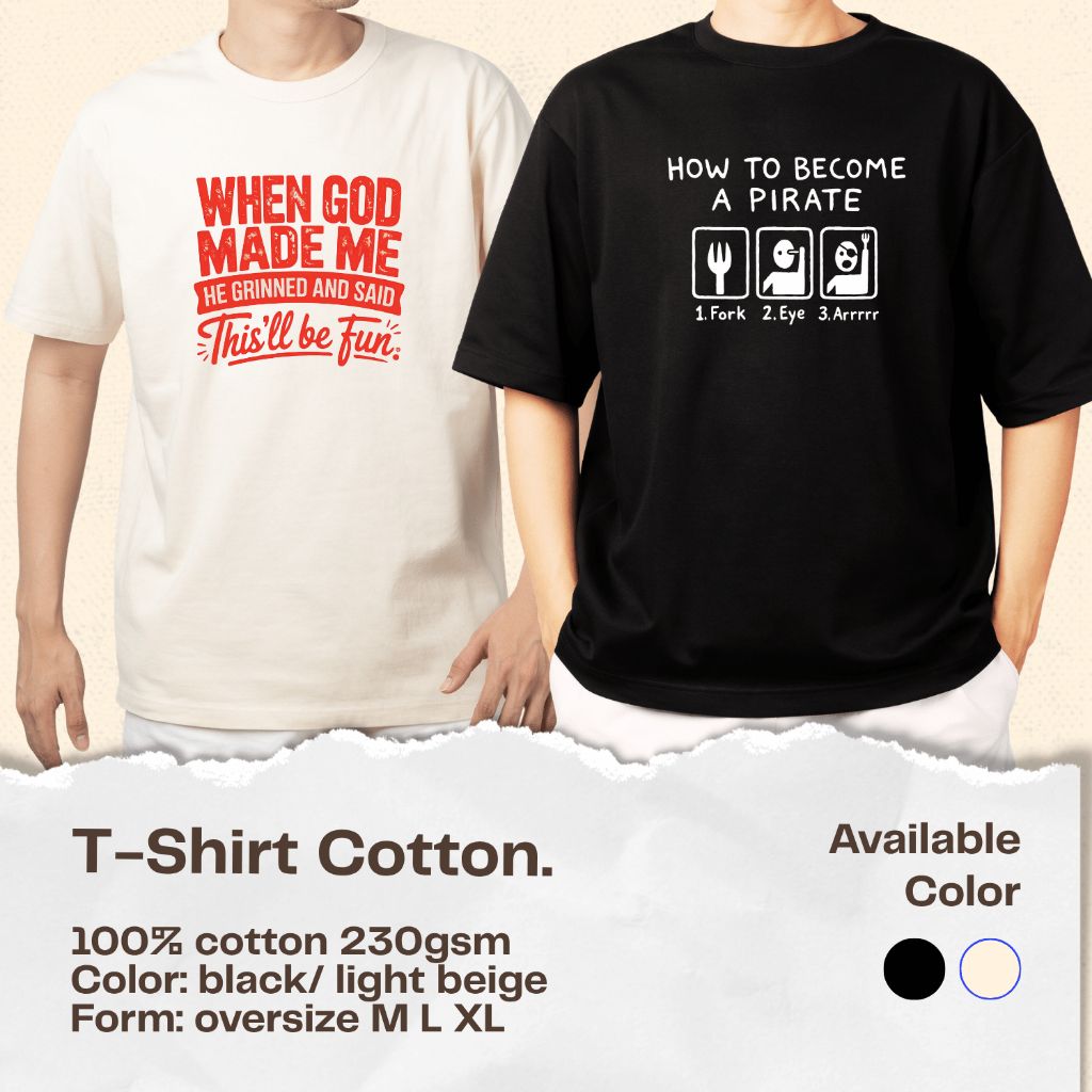 Áo Thun Nam Oversize họa tiết Random Humor