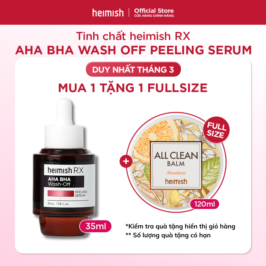 [MỚI] Tinh chất peel da heimish RX AHA BHA Wash off Peeling Serum 35ml