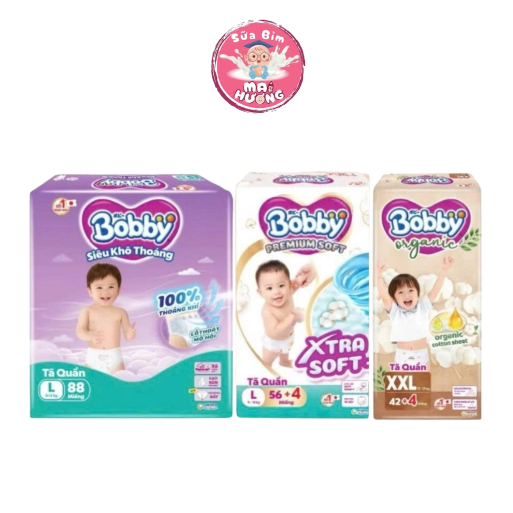 (CHÍNH HÃNG) Bỉm Bobby Ultra+/Bobby Premium Soft/Bobby Organic đủ Size