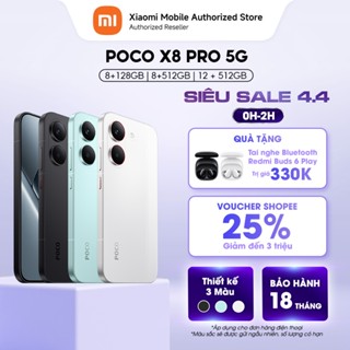 (Pre-order) Điện thoại POCO X8 Pro 5G (8+256GB| 8+512GB| 12+512GB) | Màn 6.59" 1,5K 120Hz | D8500U | 50MP