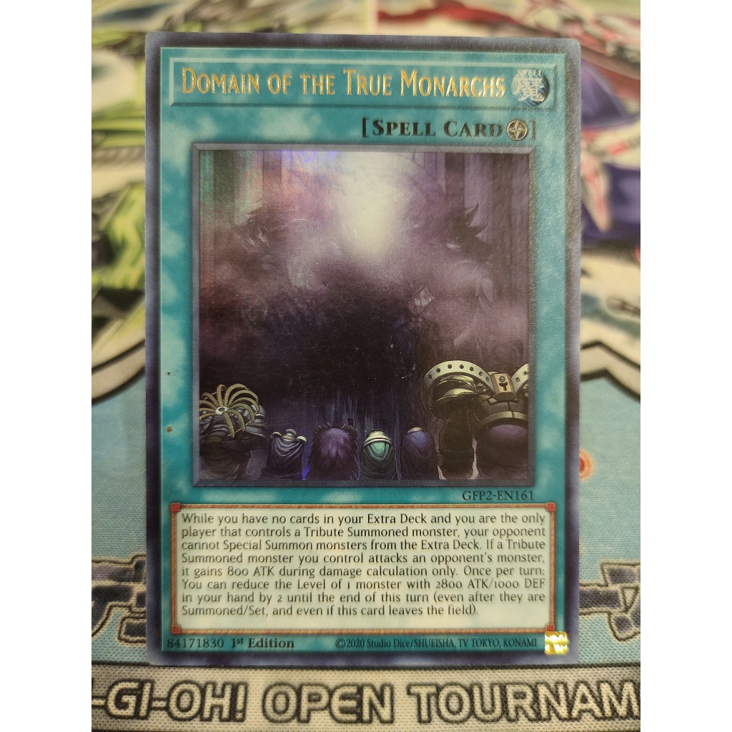 Thẻ bài Yugioh chính hãng - Domain of the True Monarchs - GFP2-EN161 - Ultra Rare 1st Edition