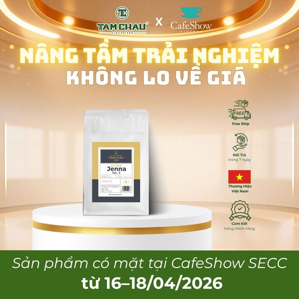 [TÂM CHÂU] CÀ PHÊ ARABICA + ROBUSTA, RANG MỘC JENNA NO.3