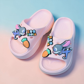 MUA 1 ĐÔI TẶNG THÊM 1 ĐÔI CÙNG MẪU KHÁC MÀU - Dép bánh mì cho bé gái siêu nhẹ êm chân hình thỏ baby three cho bé đi học