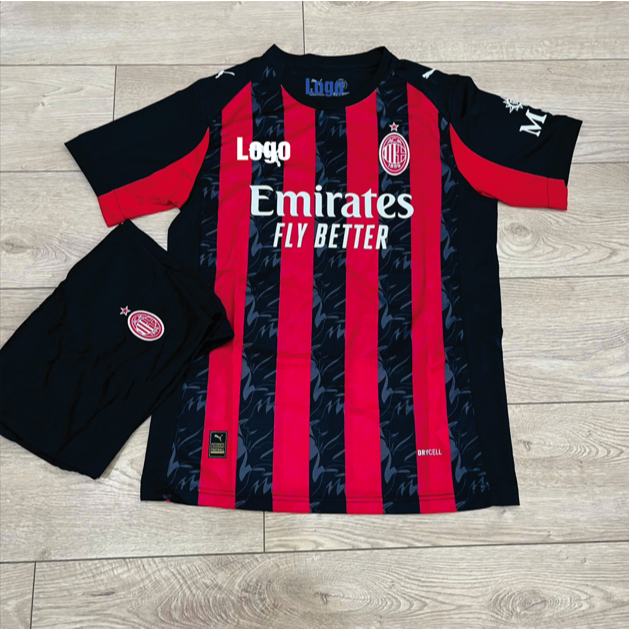 Bộ Quần Áo Bóng Đá CLB AC Milan 2026, Áo Milan Chuẩn Thi Đấu 2026, Vải Thái Cao Cấp