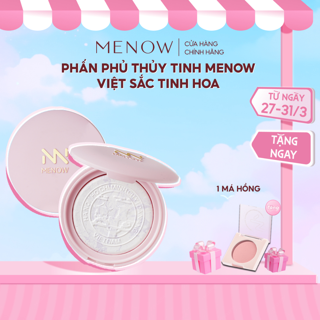 Phấn phủ thuỷ tinh MENOW Việt sắc tinh hoa 7gr