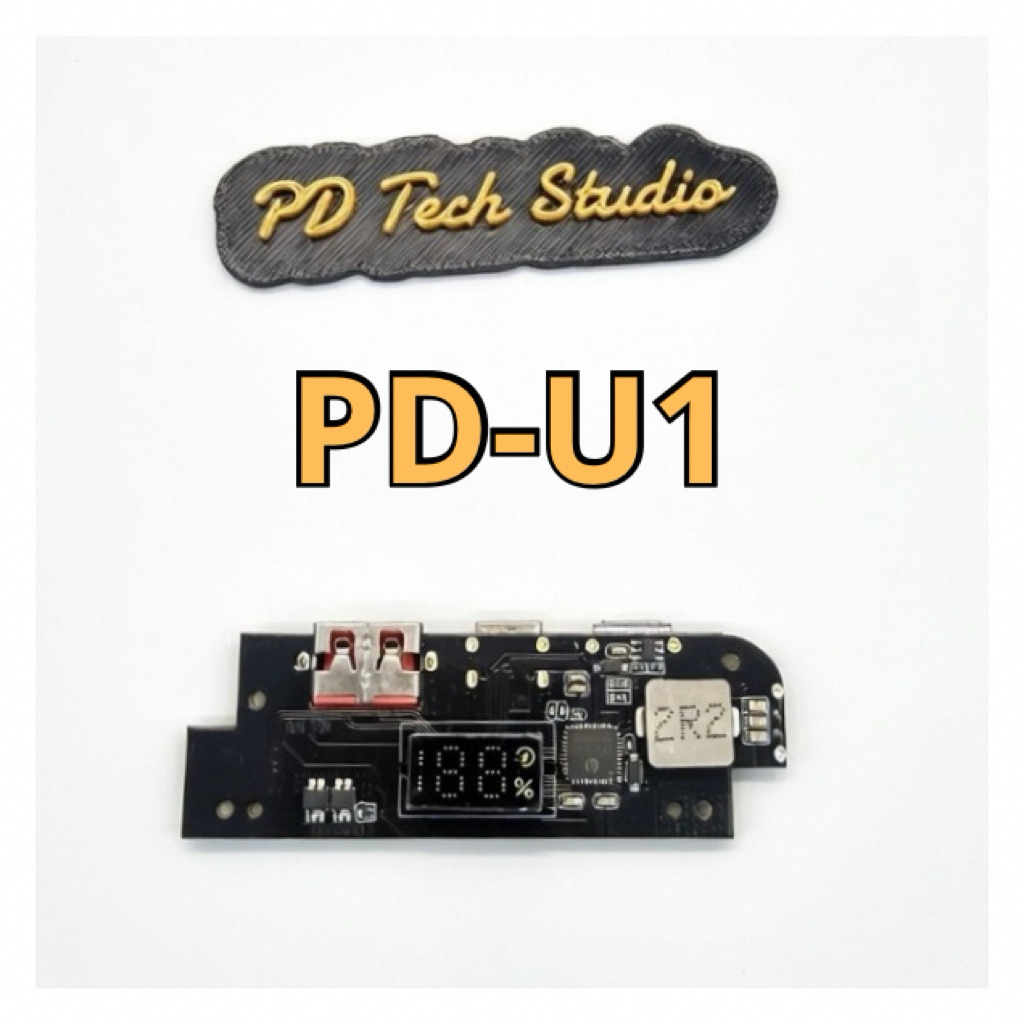 Mạch Sạc Nhanh PD-U1 Kèm Box In 3D, Có Màn Hình, Dùng Pin 21700 - PD Tech Studio