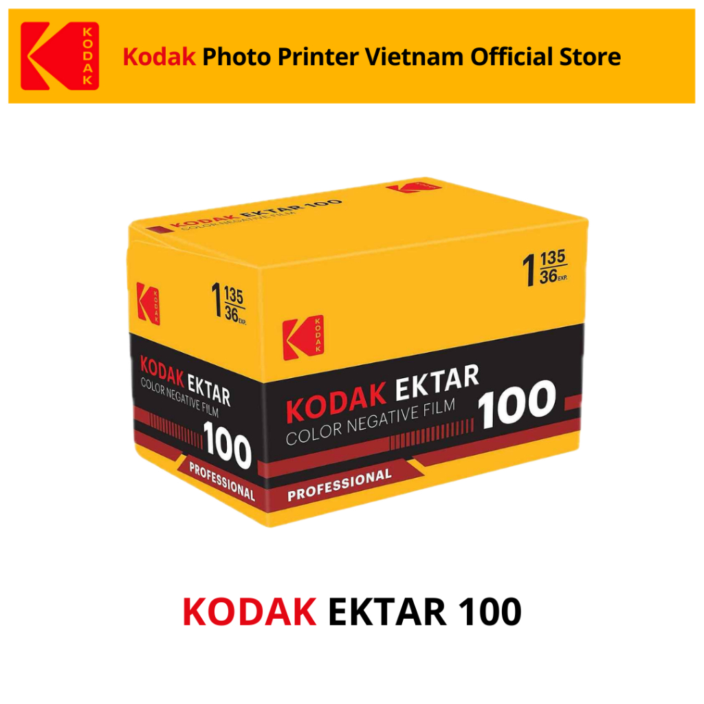 KODAK Ektar 100 - 36exp date xa - Film cuộn 35mm hộp lẻ 1 cuộn Film