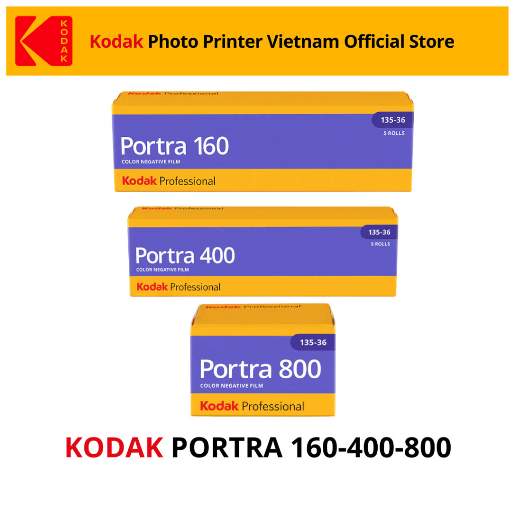 KODAK PORTRA 160 / 400 / 800 36exp date xa|Film chụp chuyên nghiệp|Film cuộn 35mm hộp lẻ 1 cuộn
