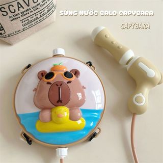 Balo Súng Nước Capybara Cho Bé – Súng Phun Nước Kèm Túi Đeo Lưng Style Hàn Quốc – Đồ Chơi Ngoài Trời Mùa Hềma úc r