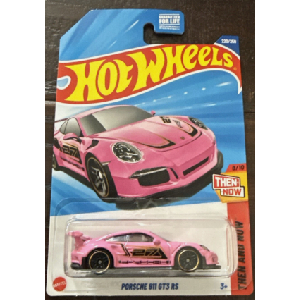 Xe mô hình tỉ lệ 1:64 CHÍNH HÃNG Hot Wheels Porsche 911 GT3 RS hồng