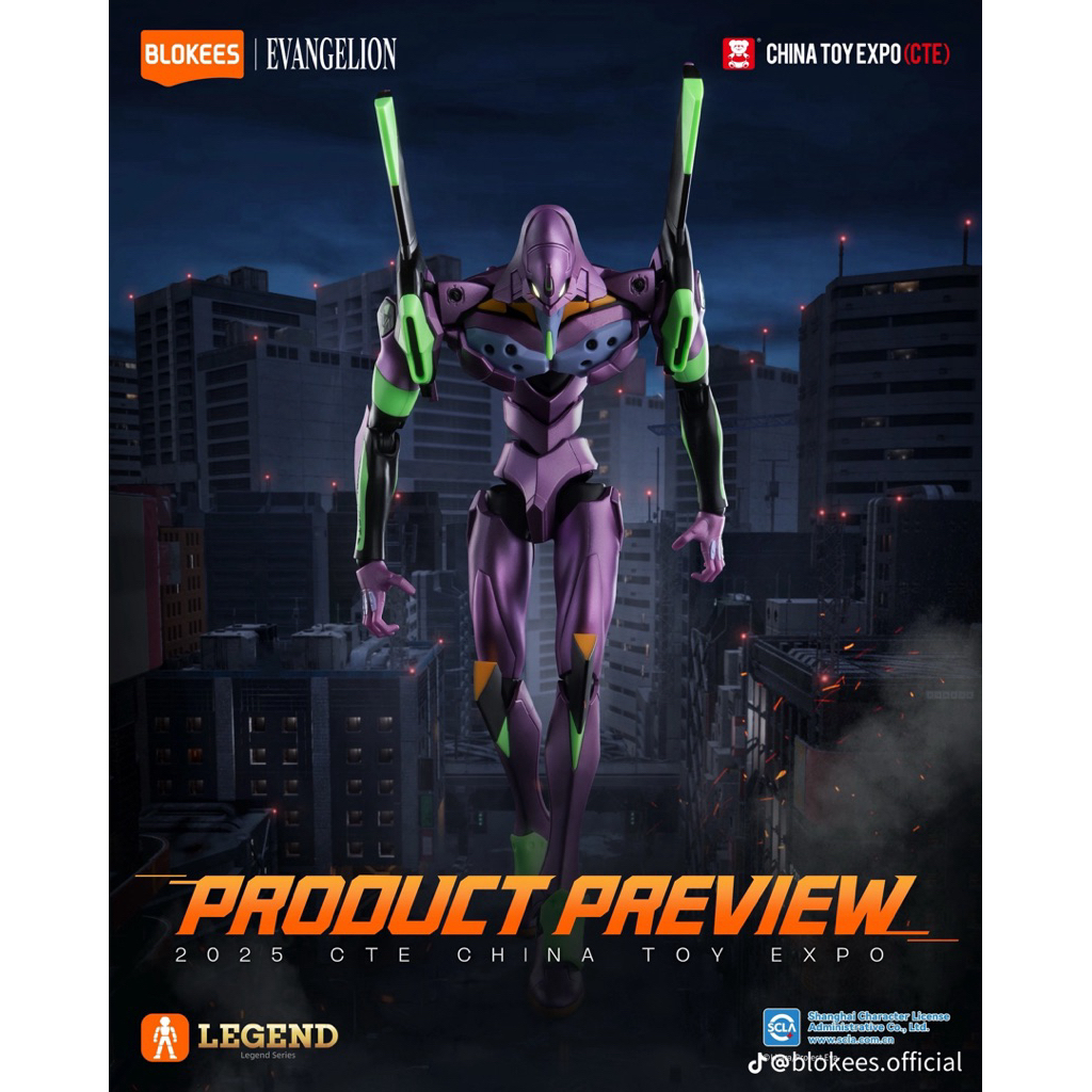 Mô hình Blokees Legend chính hãng Evangelion Test Type Unit-01 TV ver. [1 DEAL Duy Nhất + Tặng móc k