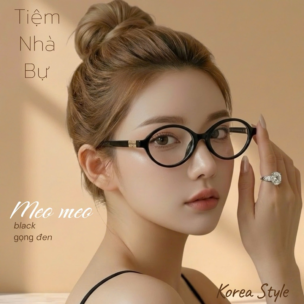 Gọng kính oval diện áo dài Bự Store nhỏ cho các bạn trẻ học sinh sinh viên công sở thời trang Min Mi