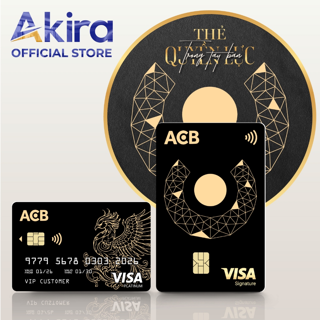 Thẻ ngân hàng Á Châu ACB - Thẻ ACB Visa Signature - ACB Visa Infinite - Akira Branding