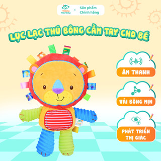 Gấu Bông Cầm Tay Chính Hãng Happy Monkey, Lục Lạc Cầm Tay Cho Bé Đa Dạng Âm Thanh Giúp Bé Phát Triển Trí Tuệ  - H006