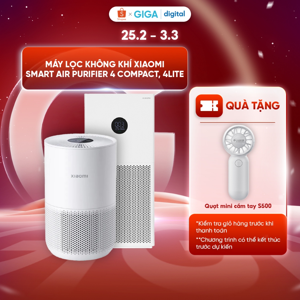 [Lõi lọc giảm 50%] Máy lọc không khí Xiaomi 4 Lite BHR5274GL TRUE HEPA lọc bụi mịn, phấn hoa, báo ch