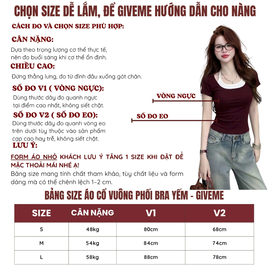 [SUMMER VIBE] Áo Thun Cotton Ôm Body 2 Lớp Cổ Vuông Phối Bra Dây Yếm Thắt Sau Cổ Tôn Dáng – Giveme.clothing_saigon | BigBuy360 - bigbuy360.vn