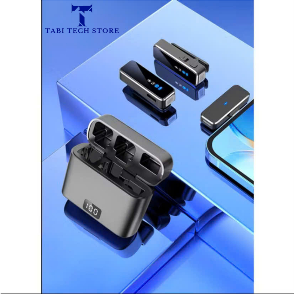 Mic thu âm không dây TABI TECH cho điện thoại M31, bật tắt lọc ồn