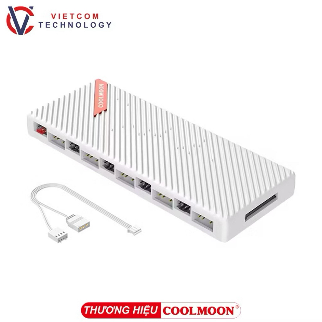 Hub chia fan + LED ARGB COOLMOON (10 cổng PWM + 10 cổng ARGB)