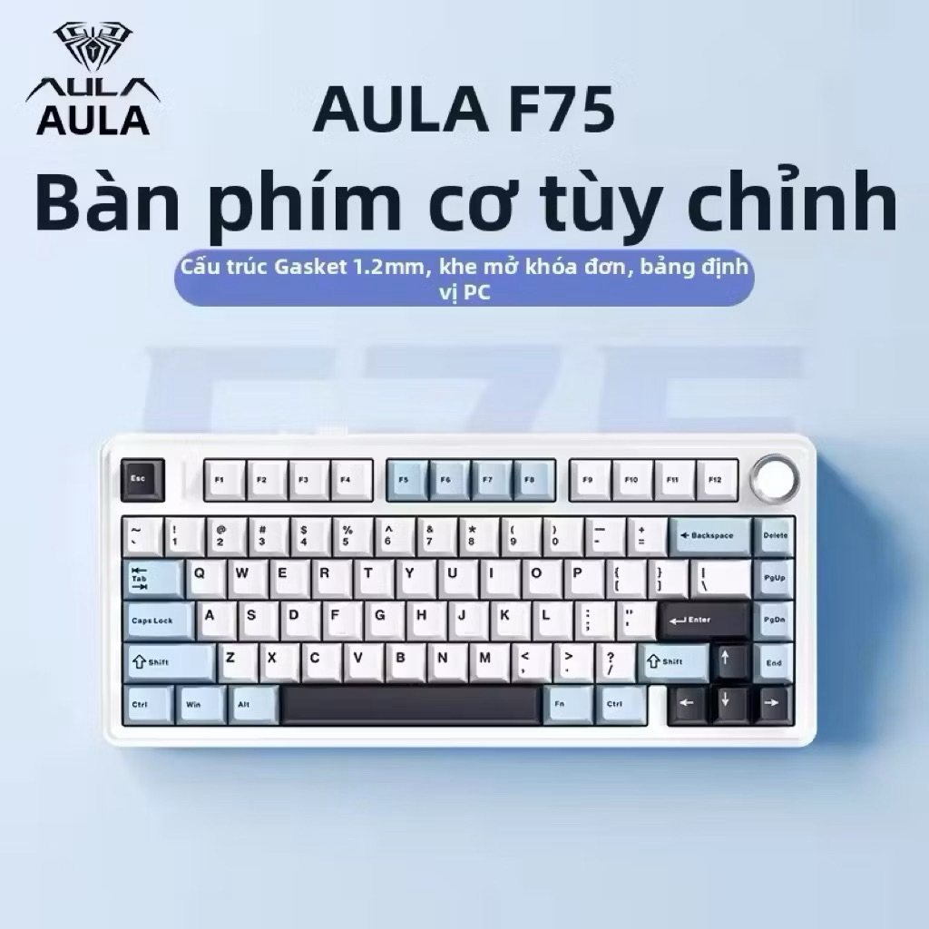 Bàn phím cơ không dây AULA F75 - 3 MODE