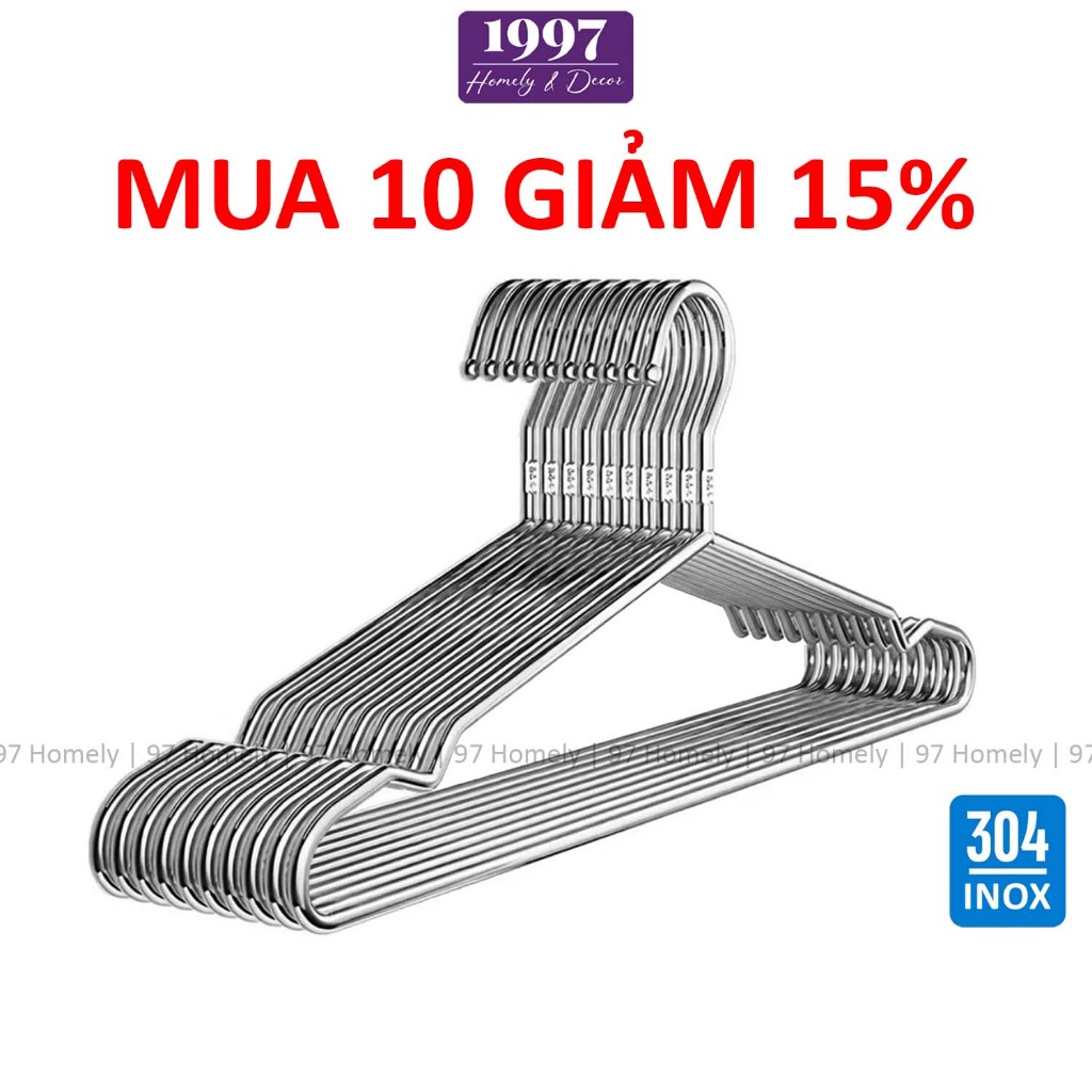Móc Treo Quần Áo Inox 304 97HOMELY Nhiều Kích Cỡ Chất Liệu Chống Han Gỉ DT260301201