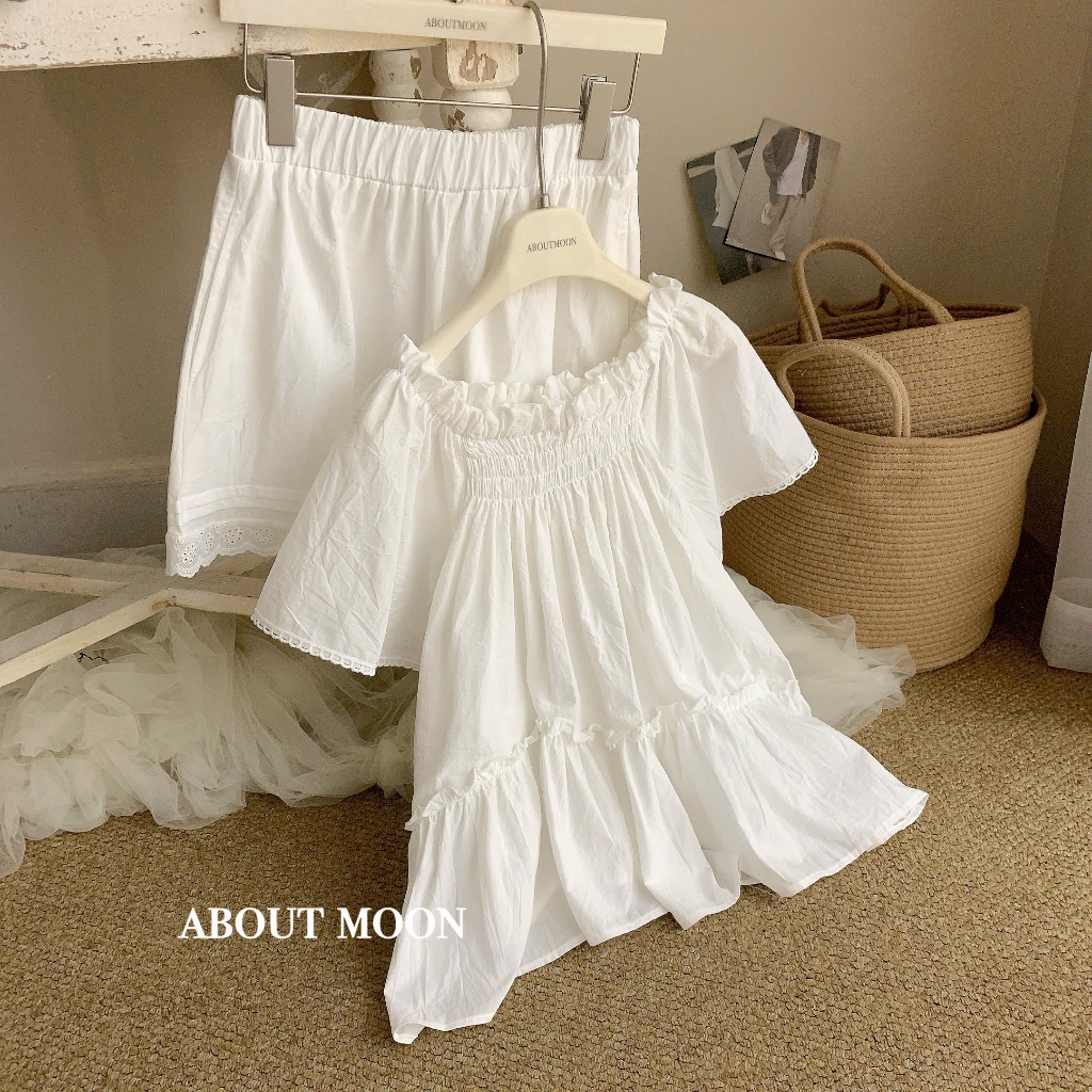 set đồ nữ sang chảnh,set đồ nữ quần đùi mùa hè chun vai hottrend cao cấp t1