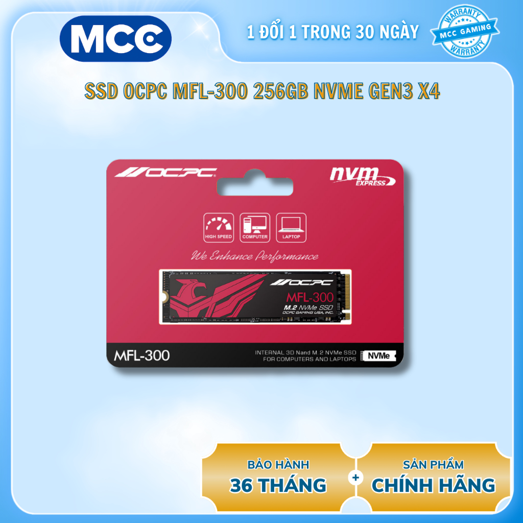 SSD OCPC MFL-300 256GB M.2 NVMe PCIe Gen3 x4