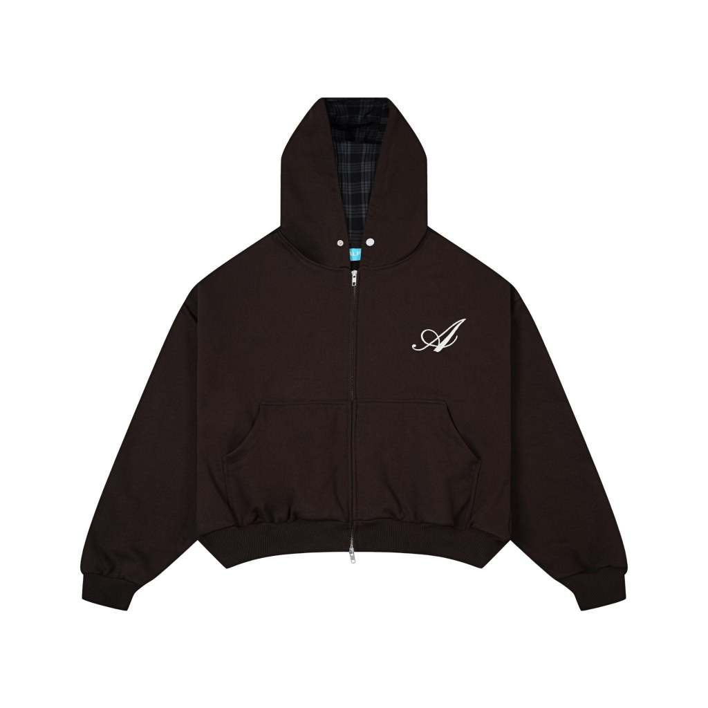 ÁO ALFAER PREMIUM POLAR ZIP HOODIE - BROWN