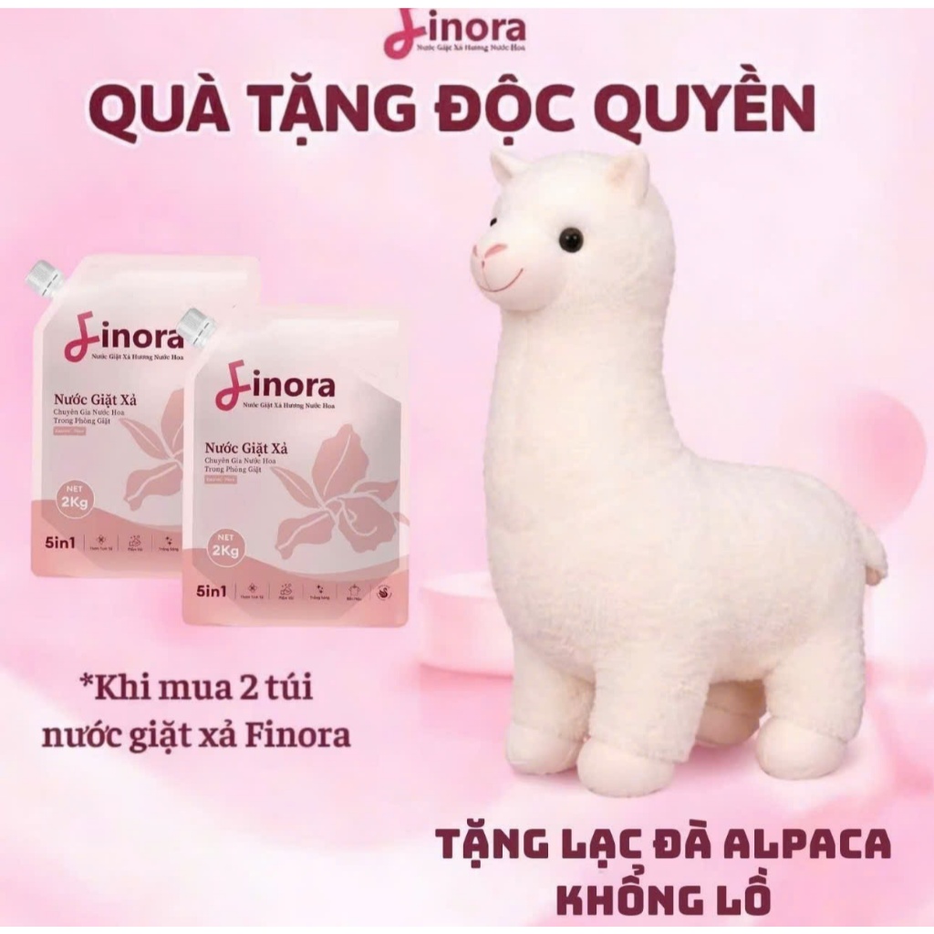 [Tặng 1 Lạc Đà Alpaca] - Combo 2 Túi Nước Giặt Finora Hương Nước Hoa Cao Cấp ( tổng 4kg)