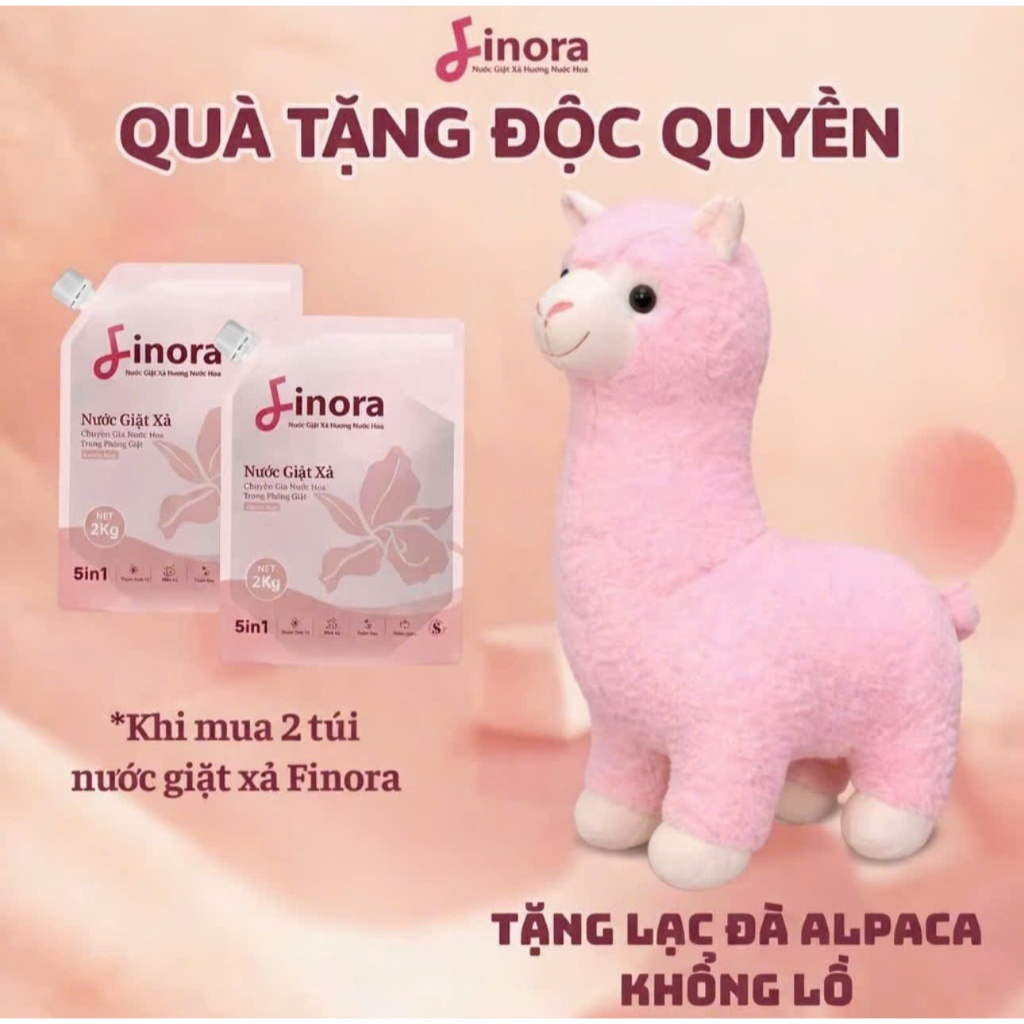 [Tặng 1 Lạc Đà Hồng] - Combo 2 Túi Nước Giặt Finora Hương Nước Hoa Cao Cấp ( tổng 4kg)