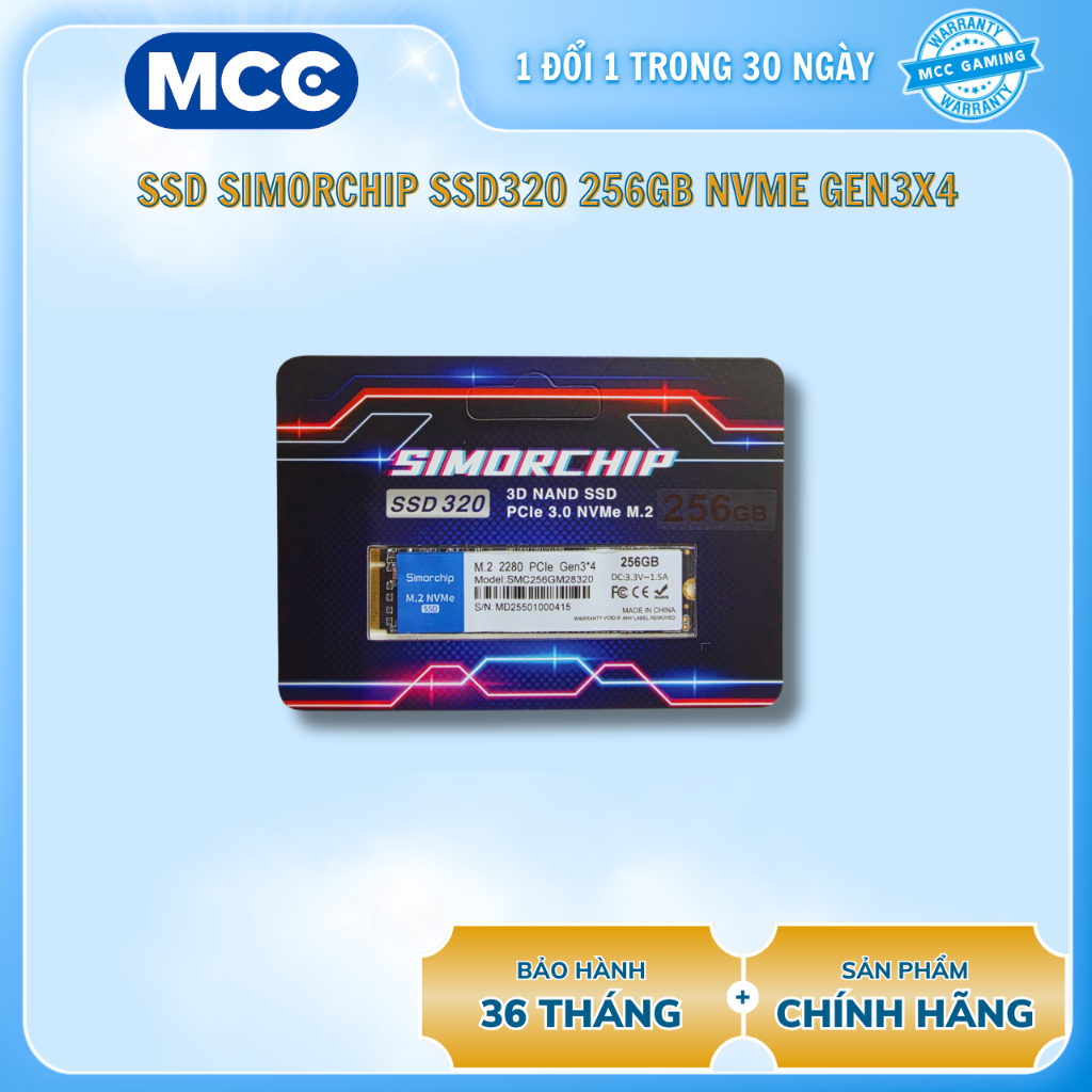 Ổ cứng SSD SIMORCHIP SSD320 256GB NVME GEN3X4