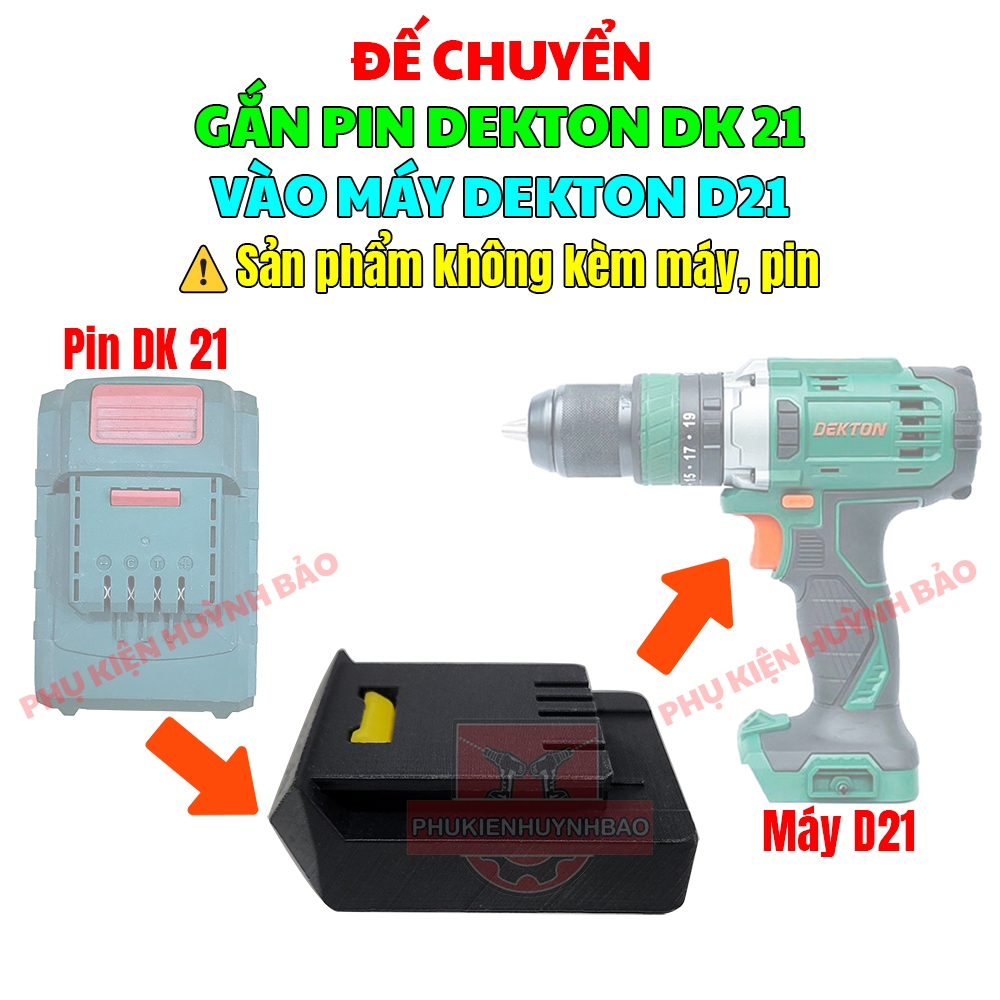 Đế Chuyển Pin Dekton Dk21 Sang Máy Dekton D21