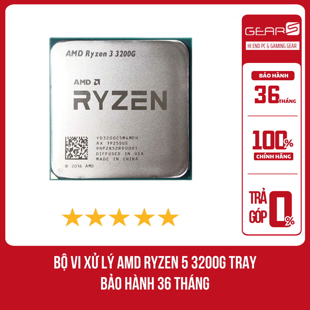 [Full Vat] Bộ vi xử lý AMD Ryzen 5 3200G Tray - Bảo hành 36 Tháng