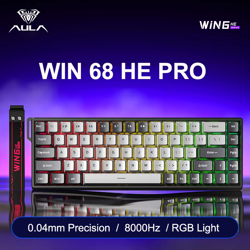 Bàn Phím Cơ Gaming AULA Win68 HE Pro | Switch Nam Châm 8KHz | Rapid Trigger | Led RGB | Chính Hãng