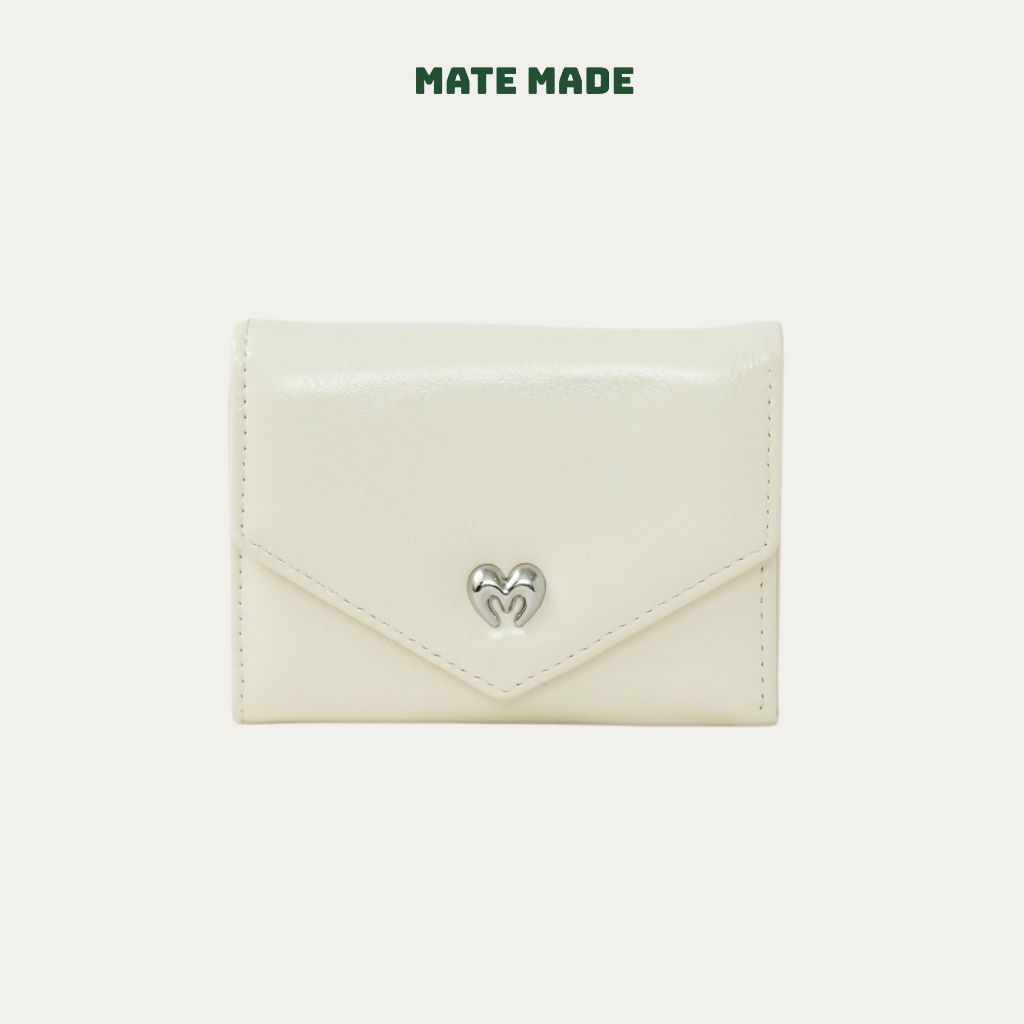 [QUÀ TẶNG] Ví Letter Kem Mini Bag MATE MADE