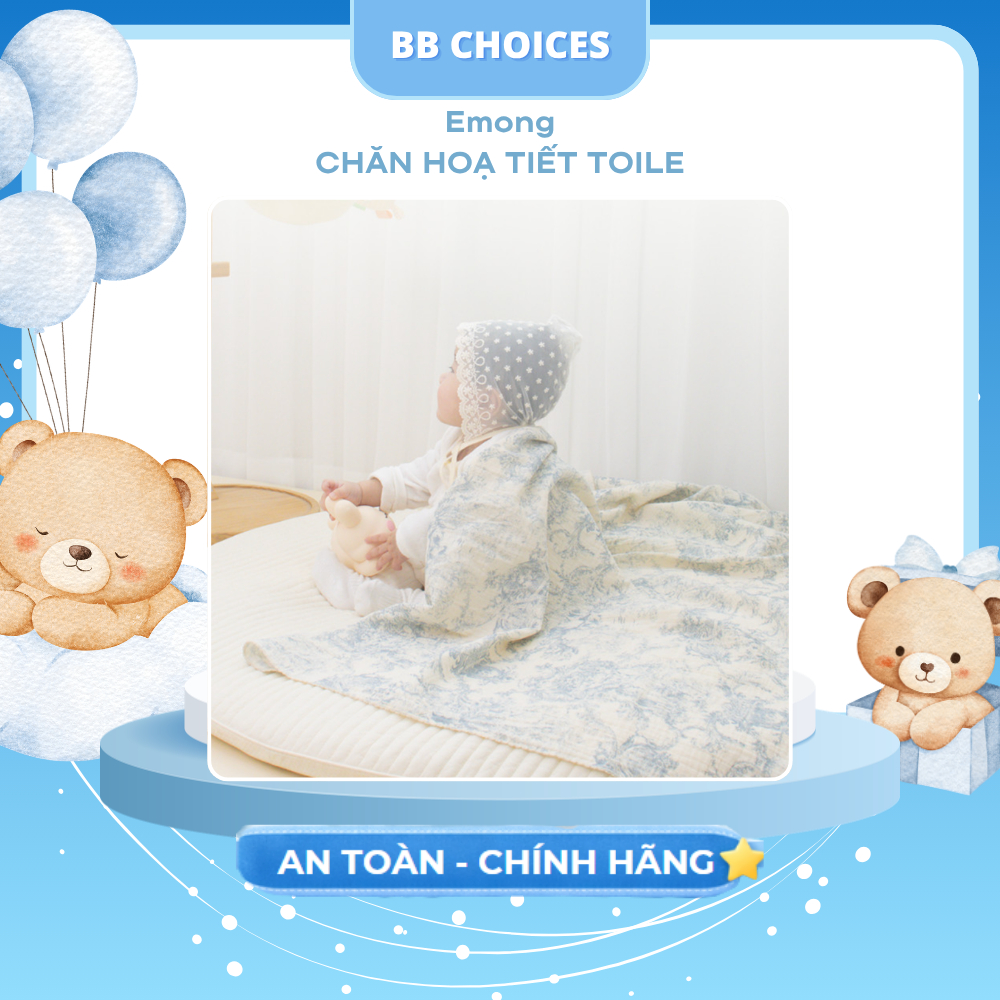 EMONG CHĂN HỌA TIẾT TOILE