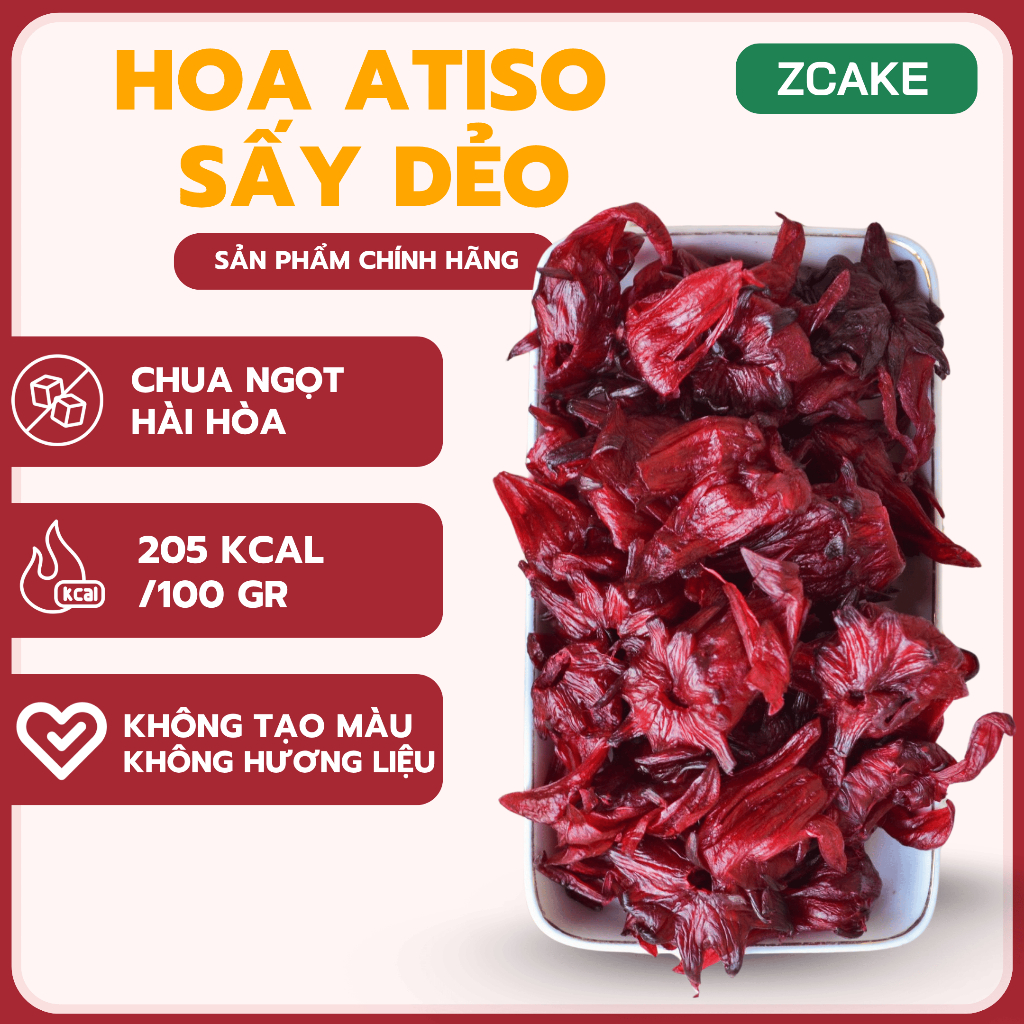 [MỨT ATISO] Hoa atiso đỏ sấy dẻo đặc biệt - ZCake - Chua ngọt ăn vặt healthy - Dai giòn sần sật