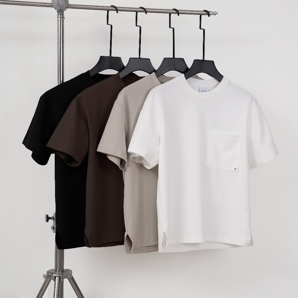 Áo Phông Nam ATINO Dáng Form Rộng Vải Cotton Pha Co Giãn Thoải Mái L.4.2848