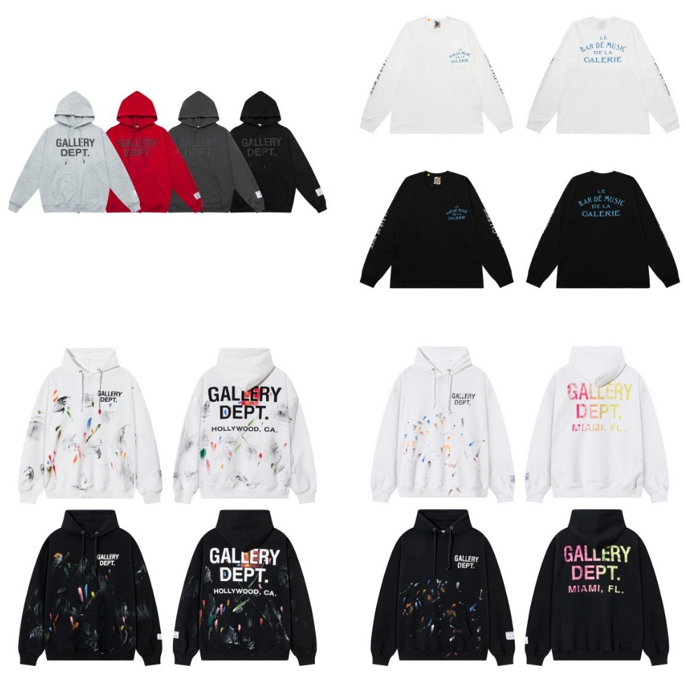 Áo Hoodie Gallery Dept Painted Unisex Nam Nữ Form Rộng Chất Cotton Cao Cấp Mềm Mại Có Mũ