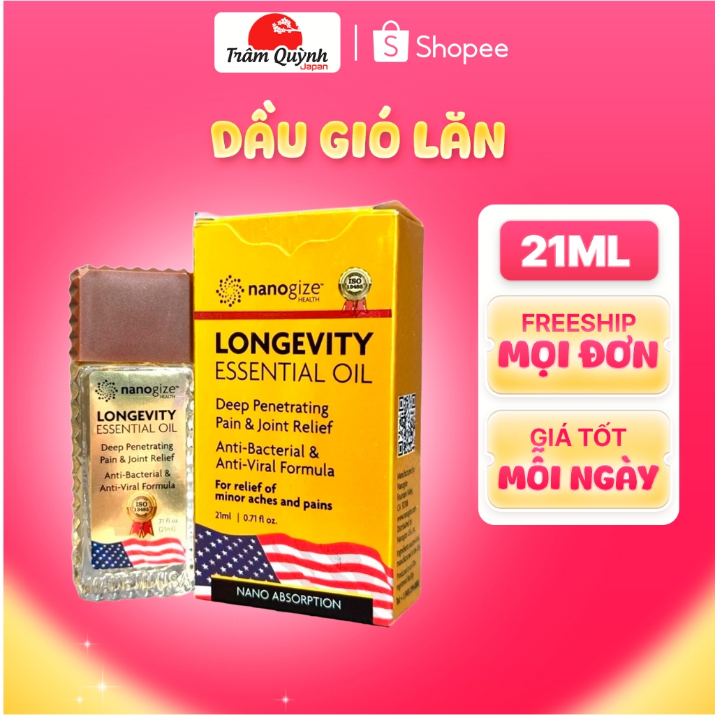 Dầu Gió Lăn Nanogize Longevity Essential Oil 21ml